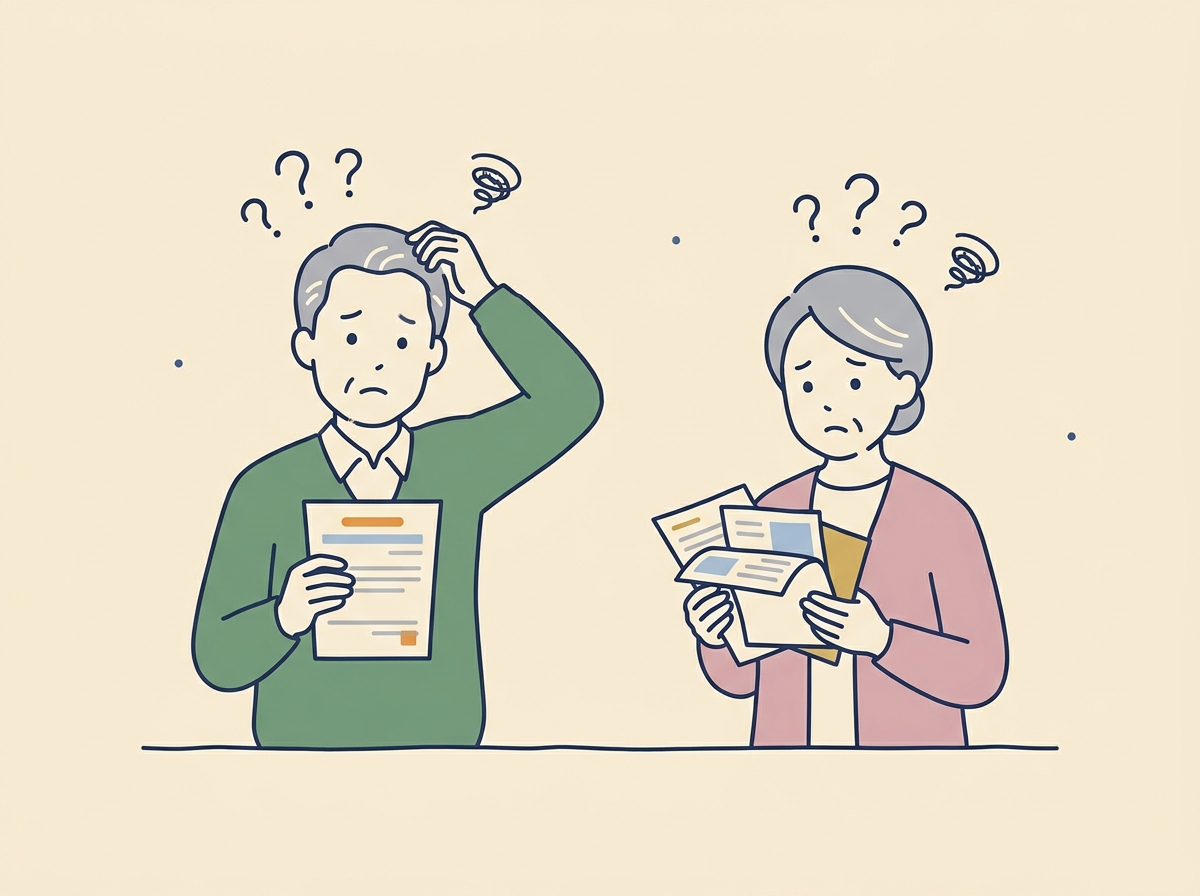 手続きに悩む夫婦
