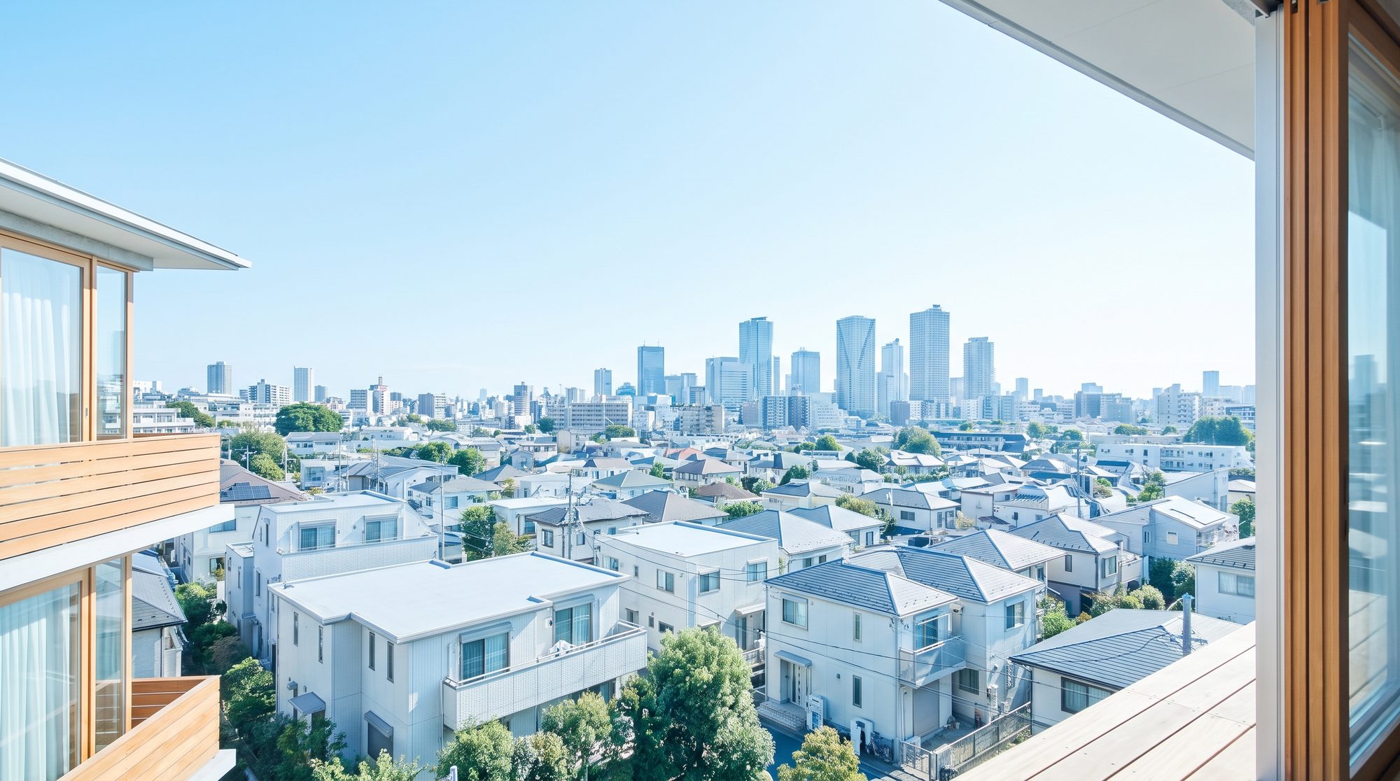 晴れた日の東京の住宅街