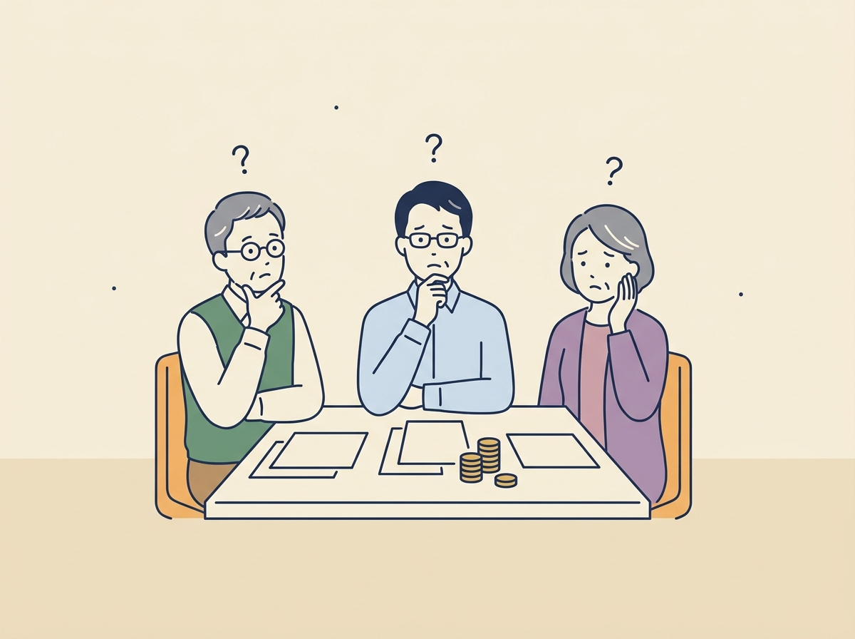 話し合いに悩むきょうだい
